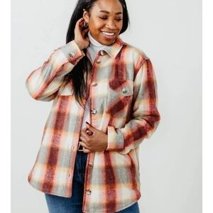 Thread & Supply Chandler Shacket for Women Multi RedBy Thread & Supply Medium